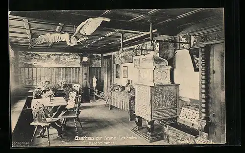 AK Karlsruhe-Daxlanden, Gasthaus zur Krone, Nebenzimmer