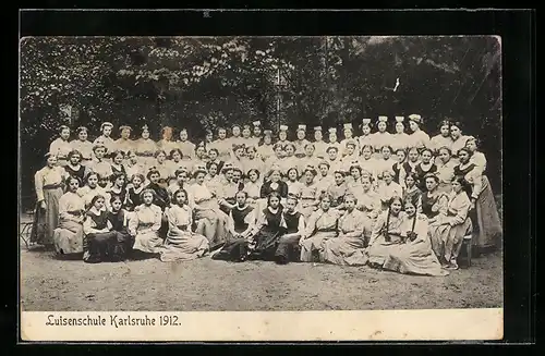 AK Karlsruhe, Luisenschule 1912
