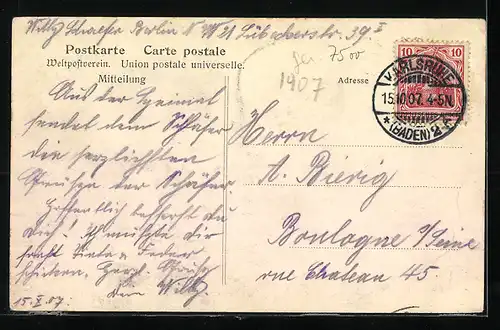 AK Karlsruhe, Partie am Landes-Archiv