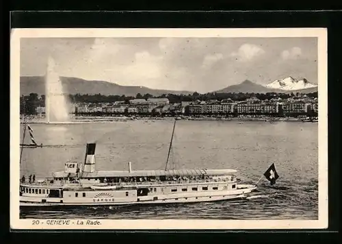 AK Genève, La Rade, Dampfer Savoie