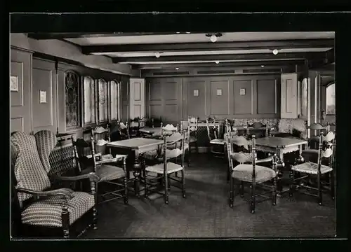 AK Passagierschiff Deutschland der H.-A.-Linie, Gesellschaftszimmer der Touristenklasse