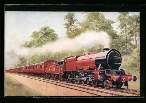 Künstler-AK Royal Scot No 6100, L.M.S., englische Eisenbahn