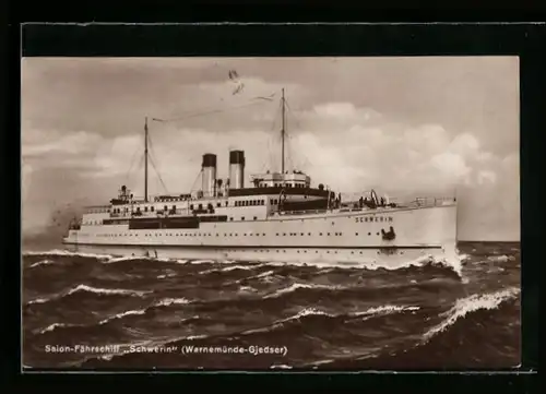 AK Salon-Fährschiff Schwerin, Warnemünde-Gjedser