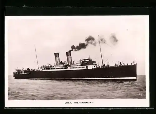 AK Passagierschiff RMS Amsterdam, L.N.E.R.