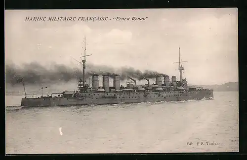 AK Marine Militaire Francaise, Ernest Renan, Kriegsschiff