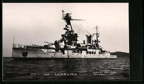 AK Cuirasse Lorraine, Franz. Kriegsschiff