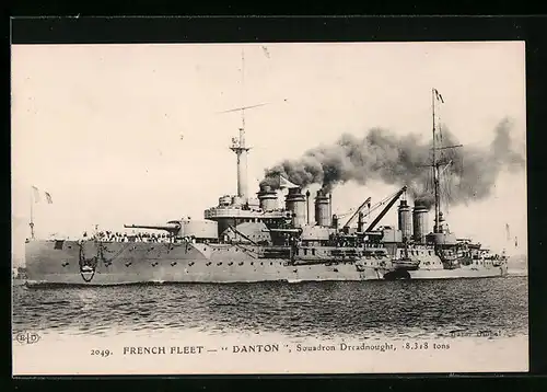 AK French Fleet, Danton, Squadron Dreadnought, Franz. Kriegsschiff