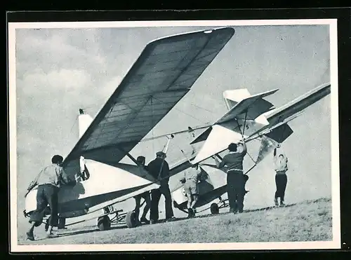 AK Transport kluzáku na start, Segelflugzeug wird transportiert