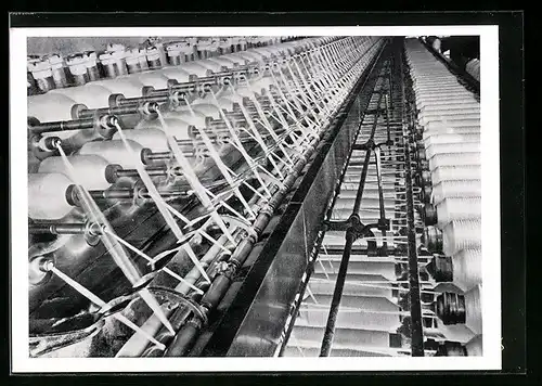 AK Das Wunder Zellwolle, In der Garnspinnerei