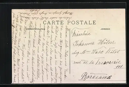 AK Marseille, La Rue de la République, Strassenpartie mit Strassenbahn