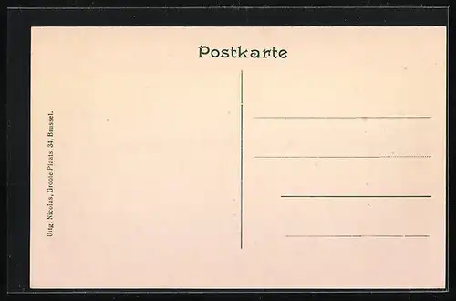 AK Bruxelles, Place de Brouckère et Monument Anspach, Strassenbahn