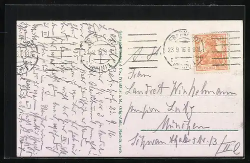 AK Frankfurt a. M., Rossmarkt mit Strassenbahn