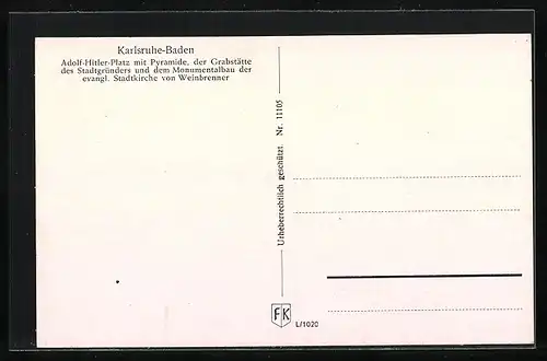 AK Karlsruhe i. B., Platz mit Strassenbahn