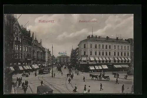 AK Hannover, Cafe Schmidt in der Bahnhofstrasse