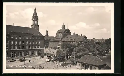 AK Kiel, Strassenbahnen auf dem Platz