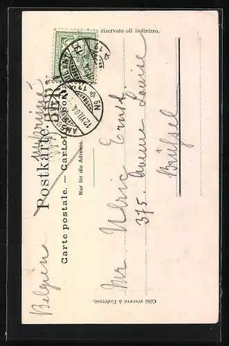 AK Bern, Strassenbahn am Kindlifresserbrunnen