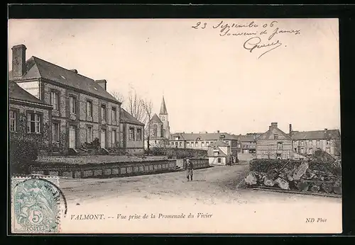 AK Valmont, Vue prise de la Promenade du Vivier