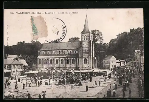 AK Valmont, L`Eglise, Place du Marché