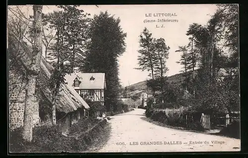 AK Les Grandes Dalles, Entrèe du Village
