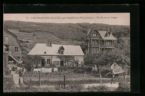 AK Les Grandes-Dalles, Route de la Plage