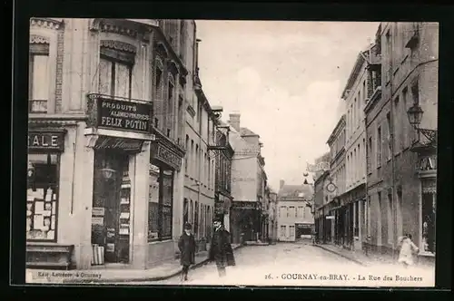 AK Gournay-en-Bray, La Rue des Bouchers
