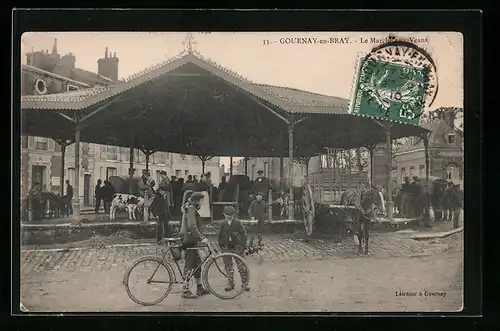 AK Gournay-en-Bray, Le Marché aux Veaux