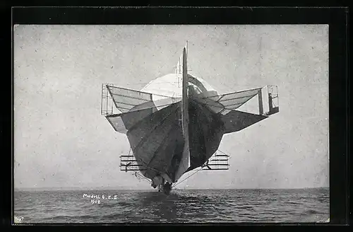 AK Zeppelin`s Luftschiff Modell 4.Z.2, hintere Ansicht