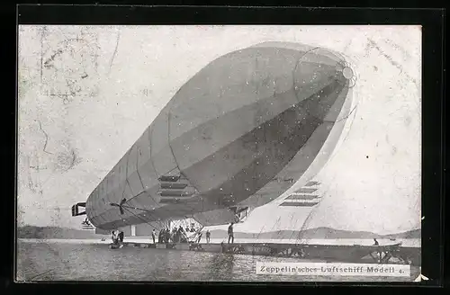 AK Zeppelin`sches Luftschiff Modell 4