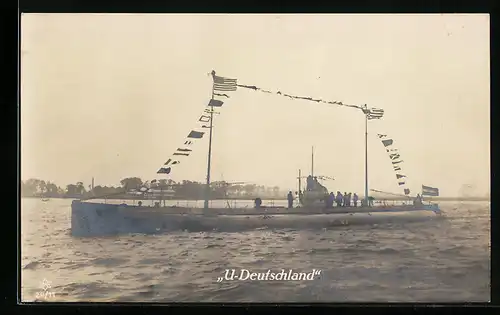 AK U-Boot Deutschland vor der Küste