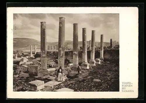 AK Samaria, An den Tempelruinen