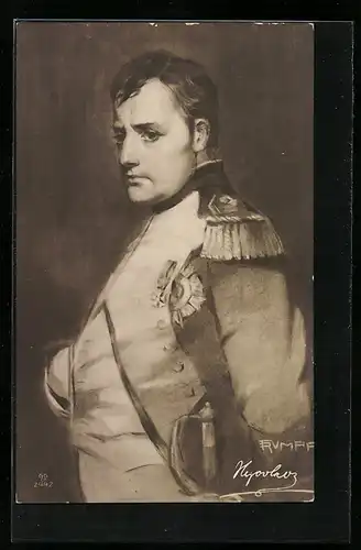 Künstler-AK Fritz Rumpf: Napoleon in Uniform