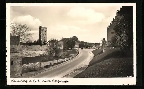 AK Landsberg a. Lech, an der neuen Bergstrasse