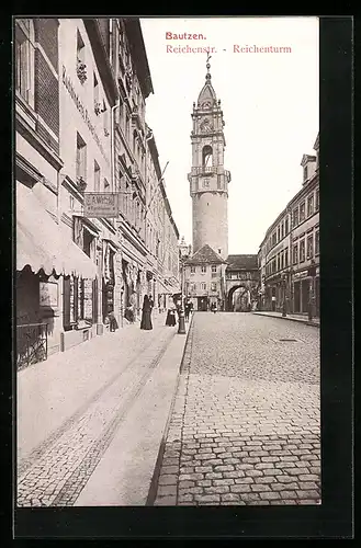 AK Bautzen, Reichenstrasse, Reichenturm