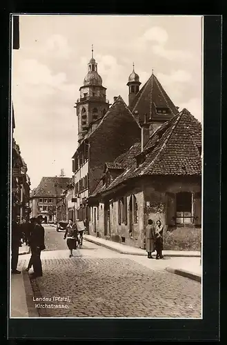 AK Landau /Pfalz, Partie in der Kirchstrasse