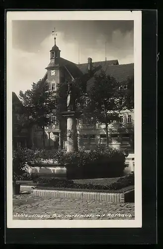 AK Schleusingen, Marktplatz mit Rathaus