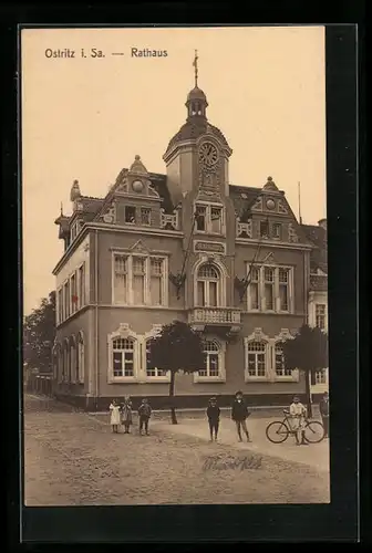 AK Ostritz i. Sa., Ansicht vom Rathaus