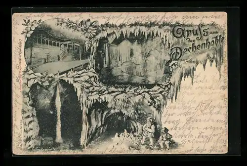 AK Iserlohn, Palmengrotte, Bahnhof, Orgelgrotte, Dechenhöhle