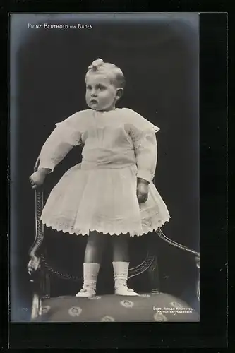 AK Prinz Berthold von Baden ald Kleinkind im Kleidchen