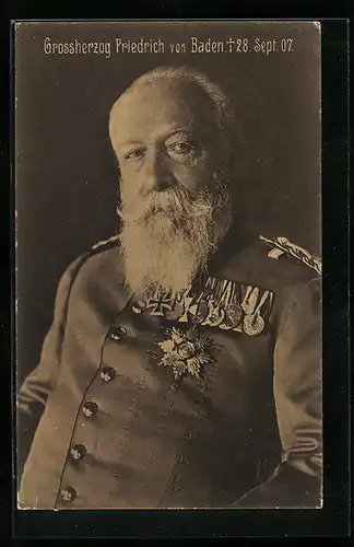 AK Grossherzog Friedrich von Baden, 28. Sept. 1907