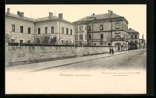AK Erlangen, Blick auf das Krankenhaus