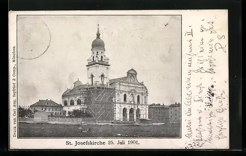 AK München, St. Josefskirche 1901