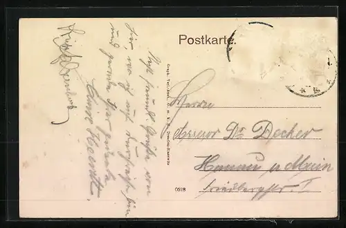 AK Iserlohn, Kaiserplatz mit Rathaus