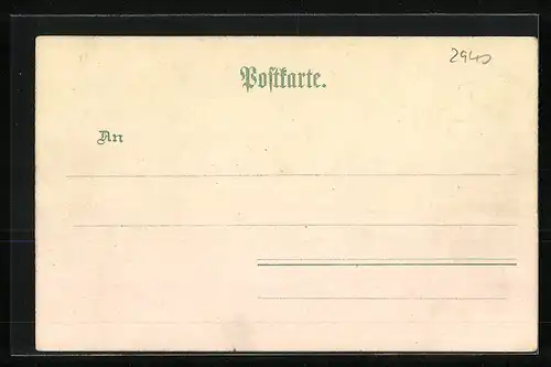 Lithographie Wilhelmshaven, Blick zum Stationschefsgebäude