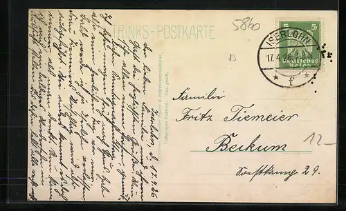 AK Iserlohn, Strassenpartie an der Städtischen Badeanstalt