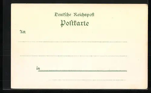 Lithographie Freiburg i. B., Panorama mit Kirche