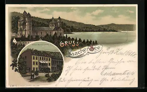 Lithographie Maria Laach, Hotel Maria Laach am Laacher See