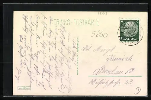 AK Iserlohn, Wichelhovenhaus mit Strasse und Passanten