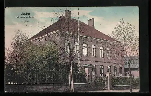 AK Verden, Präparanden-Anstalt, Strassenansicht