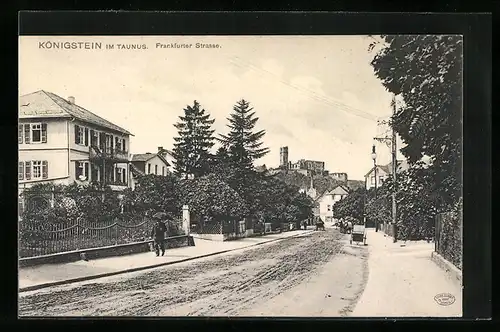 AK Königstein i. Taunus, Blick in die Frankfurter Strasse