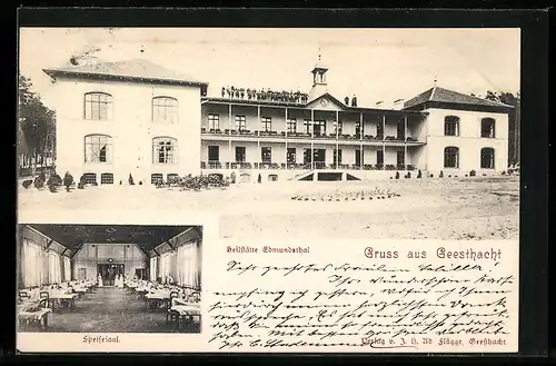 AK Geesthacht, Heilstätte Edmundsthal mit Speisesaal